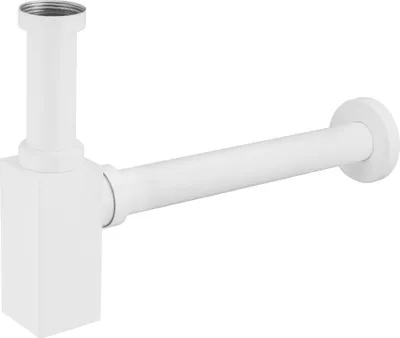 Image de Siphon de lavabo carré, blanc (79960-20)