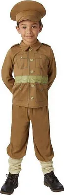 Produktbild von Bristol Novelty - "WW1" Kostüm - Jungen BN5206 (104) (Braun)