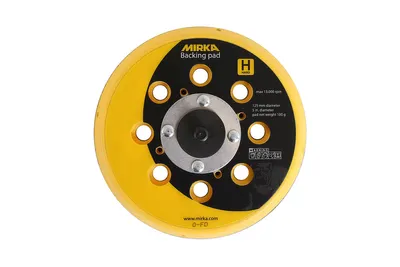 Produktbild von MIRKA Schleifteller Abranet 125mm 5/16' KLETT 28L H hart Ø 125 mm 28-Loch 5/16“ Gewinde Klett (1 St)