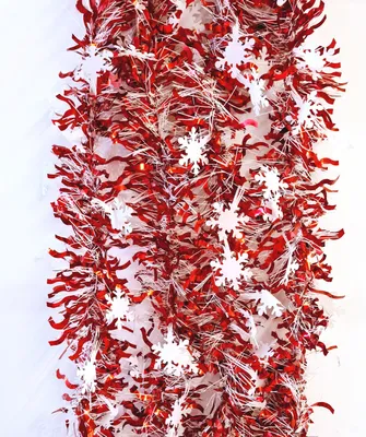 Produktbild von Lametta 5m Girlande Weihnachtsgirlande Christbaumschmuck Weihnachten Deko LMT7 Rot