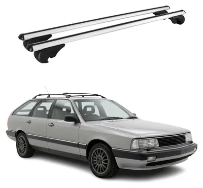 Image de Barres de toit Transversales pour Audi 200 Avant 1984-1991 Aluminium Gris 2x