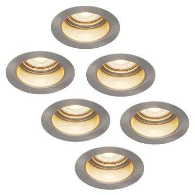 Image de HOFTRONIC - Spot LED encastrable plat 6W 570 Lumen 2700K Acier inox