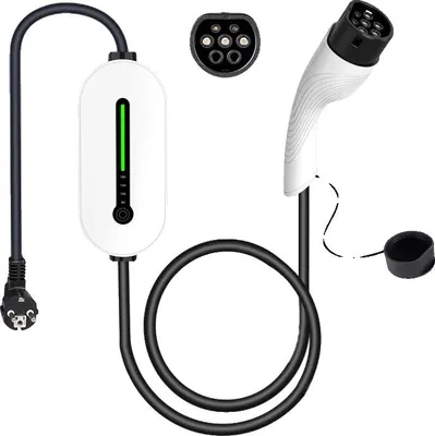 Immagine prodotto di Caricabatterie per veicoli elettrici, potenza 3,5 kW, corrente regolabile 16 A, tipo 2 5M