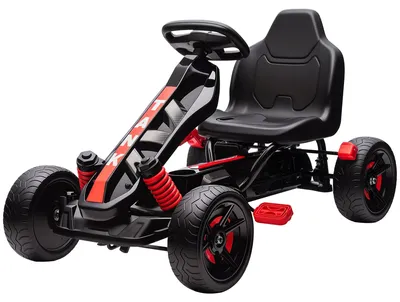 Produktbild von Gokart auf Pedalen 3-6 Jahre | Farbe: Rot, Schwarz | Abmessungen: 100x59x60,5 cm