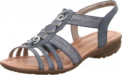 Produktbild von Remonte Damenschuhe Sandalen Flach Blau Freizeit, Schuhgröße:40 EU