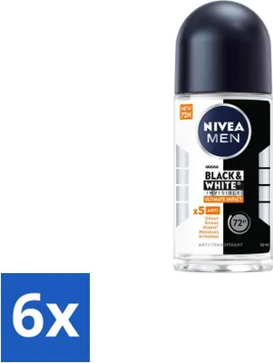 Immagine prodotto di NIVEA MEN - Deodorante Roller - Black & White Ultimate Impact - 50 ml - Vorteilspack - 6 Stücke