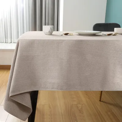Immagine prodotto di Tovaglia in lino, color beige, 140 x 180 cm, lavabile, rettangolare