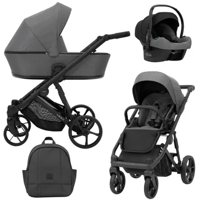 Produktbild von Kunert Arizo 3-in-1 Kombikinderwagen Graphite mit Babyschale