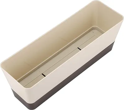 Immagine prodotto di Fioriere rettangolari per esterni - adatte per piante grasse e fiori - 3 pezzi - plastica - 30,5 cm