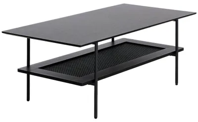 Obrázek produktu pro Selsey Mogest – konferenční stolek, dubový Imitace, černá barva, rozměry 110 x 55 cm