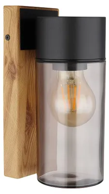 Produktbild von Außenleuchte, Wandlampe, Edelstahl, Holzoptik, wetterfest