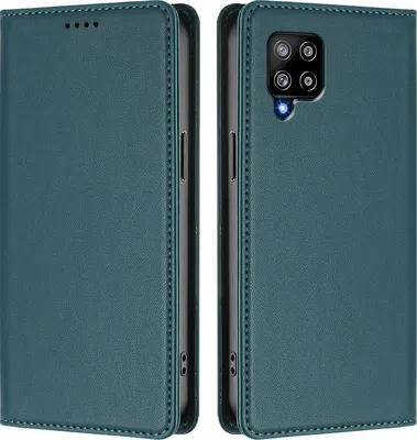 Image de Étui en cuir pour Samsung Galaxy A42 5G, étui à rabat magnétique en cuirPolyuréthaneavec support, vert