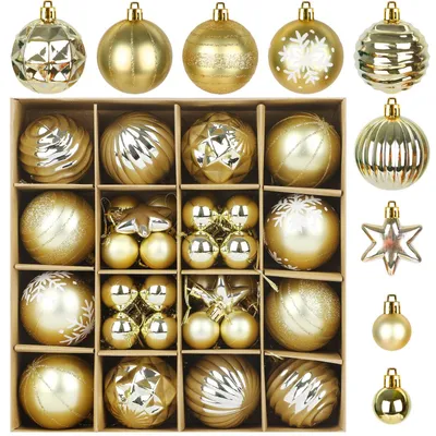 Immagine prodotto di Set di 42 palline di Natale dorate per decorare l'albero