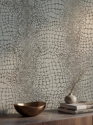 Newroom Vliestapete Arimova Braun Geometrisch, Wohnbeispiel