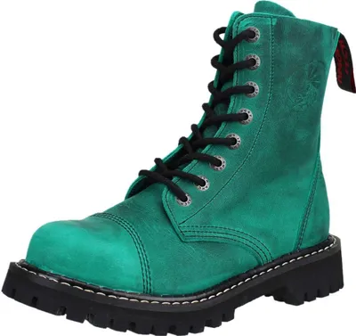 Immagine prodotto di ANGRY ITCH-8-Hole Stivali in pelle vintage Emerald Ranger con punta in acciaio, EU 36