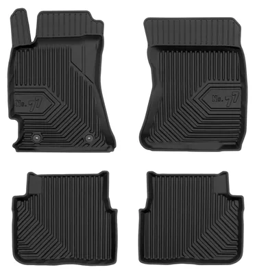 Image de Tapis de sol en caoutchouc pour Subaru Forester III 2008-2013 (SUV) – 4 pièces, noirs, sur mesure