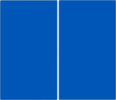 Produktbild von Spritzschutz Herdabdeckplatte Schneidebrett aus Glas Blauer Hintergrund I 2-Teilig (60x52cm)