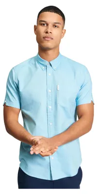 Obrázek produktu pro Ben Sherman – pánská košile, styl Oxford, s krátkým rukávem BK126 (XXL) (modrá)