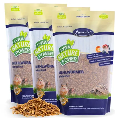Produktbild von 3 x 5 kg Lyra Pet® Mehlwürmer getrocknet