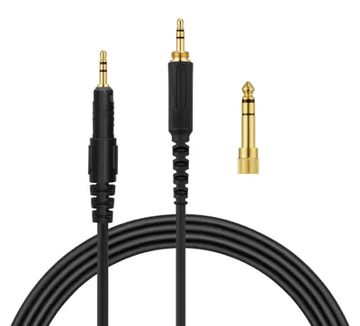 Produktbild von kwmobile Kopfhörerkabel kompatibel mit AudioTechnica ATH-M50X / M40X / M60X / M70X - Ersatz Kabel 120 cm 3.5mm Klinke - mit 6.35mm Adapter