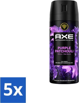 Produktbild von AXE - Deodorant Spray - Purple Patchouli - Erfrischend - Würziger Duft - 150 ml - Vorteilspack - 5 Stücke