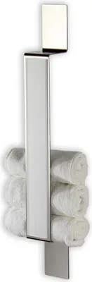 Produktbild von Gästetuchhalter, Wandhalter zum Kleben aus Edelstahl und Acryl (weiß)