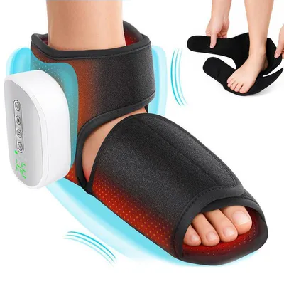 Produktbild von Elektrisches Fußmassagegerät mit Luftkompression, kabellos Fußmassagegeräte, 3 Modi, 4 Heizstufen 40-55°C, 4 Airbag-Stufen, Timer, 3000mAh Akku