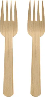 Image de Fourchettes PAPSTAR "pure" Longueur : 140 mm 50 pièces en bambou