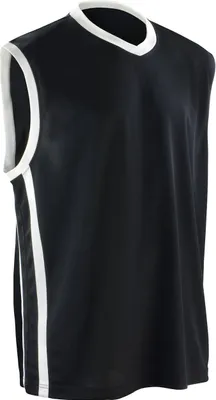 Produktbild von SPIRO S278M | Herren Basketball Quick Dry Top T-Shirt - Farbe: Black/White - Größe: XXL