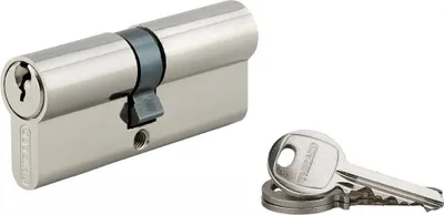 Image de Cylindre de serrure double entrée SA UNIKEY (achetez-en plusieurs, ouvrez avec la même clé),  35x40mm, 3 clés, nickelé - THIRARD