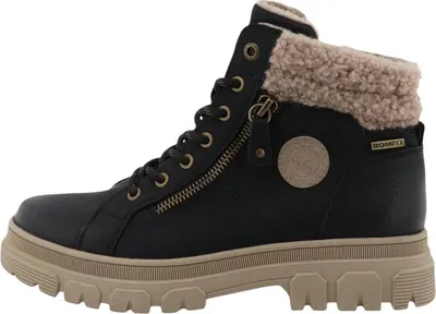 Image de Chaussures Romika pour femmes, modèle à lacets, bottes d'hiver, couleur noire, style décontracté