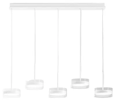 Obrázek produktu pro Moderní závěsný lustr Aere Aluminium White 5 Led Integrated 14W