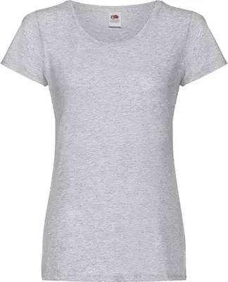 Produktbild von Fruit of the Loom 61-420-0 | Damen Original T Lady-Fit / Belcoro® Garn - Farbe: Heather Grey - Größe: M