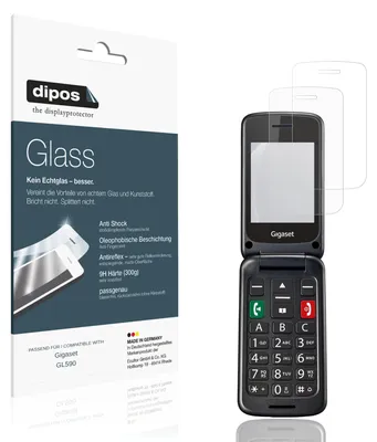 Immagine prodotto di 2x Pellicola Protettiva per Gigaset GL590 Protezione opaco Vetro Flessibile 9H dipos