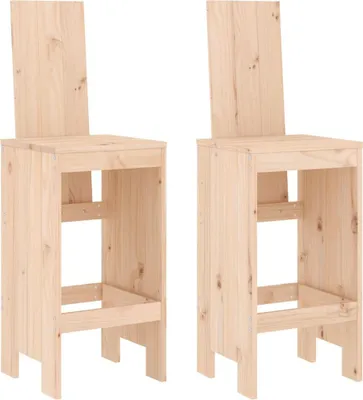 Produktbild von vidaXL Barhocker 2 Stk. 40x42x120 cm Massivholz Kiefer