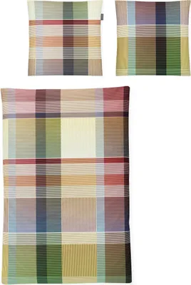 Produktbild von Irisette Bettwäsche gelb-grün-altrosé 1x 135x200 cm + 1x 80x80 cm