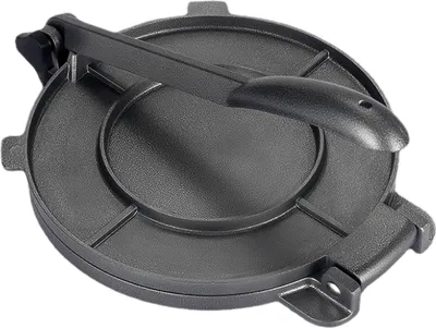 Produktbild von Tortilla-Presse, 20,3 cm, robuste Mehl-Tortilla-Presse, vorgewuerzte Roti-Maschine aus Aluminiumlegierung mit Griff fuer Mais/Teig/Pizza/Kuchen/Mehl-Tortilla