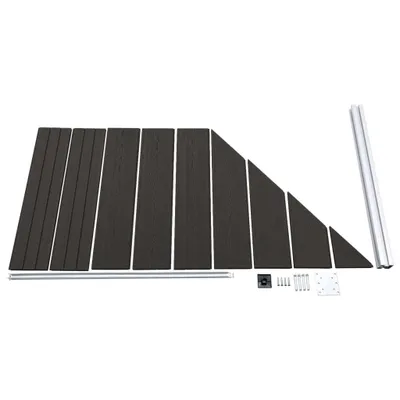 Obrázek produktu pro vidaXL Plotový prvek WPC 95x(105-180) cm černý