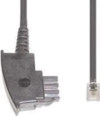 Produktbild von e+p T 78, 6 m, TAE, RJ-12 (6p4c), Schwarz, Männlich, Männlich
