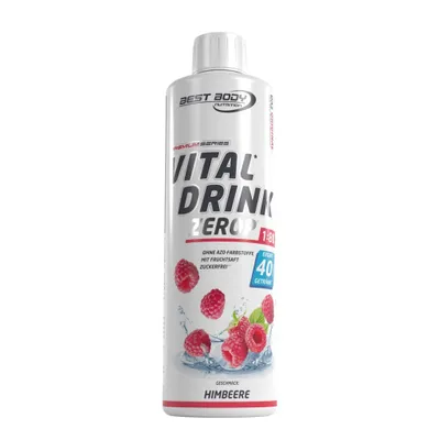 Produktbild von Best Body Nutrition - Vital Drink Zerop - 500 ml Flasche, 1 x 500 ml Flasche, Geschmack: Himbeere
