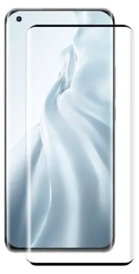 A screen protector is shown placed over a smartphone.