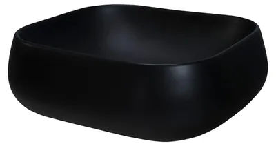 Zdjęcie produktu dla Umywalka Nablatowa Ceramiczna 45X40 Cm Czarny Mat Prostokątna