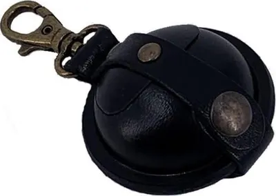 Produktbild von Mini Schlüsselanhänger / Kleingeldbörse Sattelleder 5cm schwarz