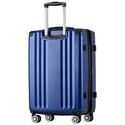 Produktbild von Flieks Trolley Reisekoffer Hartschalenkoffer mit Universalrad, Handgepäck Koffer mit TSA-Schloss, XL, 50.5x31.5x76.5cm, Blau