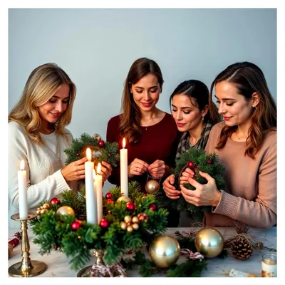 Produktbild von 4er Set Kerzenhalter Gold für Adventskranz 5 cm