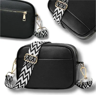 Immagine prodotto di Elegante borsa a tracolla in pelle nera