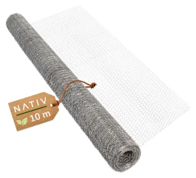Image de Grillage hexagonal pour clôture de jardin - Hauteur : 50 cm - Longueur : 10 mètres