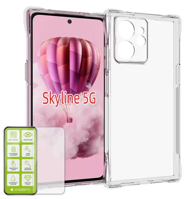 Produktbild von Für HMD Skyline Produktset stoßfeste Schutz TPU Hülle Transparent + H9 Hart Glas