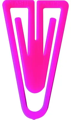 Produktbild von Büroklammern Plastiklips 60mm VE=75 Stück pink