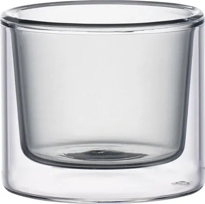 Image de lot de 2 bols en verre 290ml Verres à dessert à double paroi Anthracite